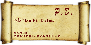 Péterfi Dalma névjegykártya